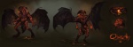 anthro bottomwear clothing horn loincloth male membrane_(anatomy) membranous_wings pose side_view solo tail turnaround wings alectorfencer demon 2011 hi_res model_sheet