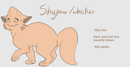 ambiguous_gender bodily_fluids feral feralized grey_background hairless light_body light_skin simple_background solo sweat sweatdrop text white_background worried segamastergirl my_hero_academia warriors_(book_series) koji_koda domestic_cat felid feline felis mammal 2019 crossover english_description english_text model_sheet