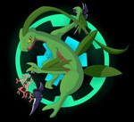 anthro black_eyes claws finger_claws head_leaf leaf leaf_tail male solo tail weapon yellow_sclera youmadsin nintendo pokemon pokemon_mystery_dungeon spike_chunsoft generation_3_pokemon grovyle pokemon_(species) scalie absurd_res alpha_channel hi_res