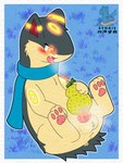 berry bodily_fluids cum cum_in_food food food_fetish food_penetration food_play fruit genital_fluids improvised_sex_toy male masturbation penetration plant pokemon_berry sitrus_berry solo syngie nintendo pokemon synge eeveelution generation_2_pokemon hybrid_pokemon pokemon_(species) quilava umbreon 3:4 hi_res