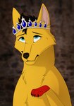 crown female feral headgear quadruped royalty tiara uncomfortable caraluca kira_redpaw canid canine fox fox_spirit mammal hi_res