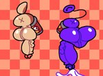 anthro anus balls big_balls big_penis bodily_fluids brown_body brown_fur brown_tail butt can checkered checkered_background container cum duo ejaculation fur genital_fluids genitals huge_balls huge_penis male multicolored_body multicolored_fur orgasm pattern_background penis portal purple_body purple_fur purple_tail simple_background tail two_tone_body two_tone_fur two_tone_tail vein veiny_penis x_anus superiorfox bob_(superiorfoxdafox) cain_(superiorfoxdafox) alien deer domestic_cat felid feline felis mammal 2023 digital_media_(artwork)