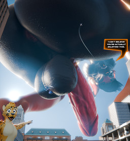 aircraft airplane anthro anus balls big_balls big_butt big_penis butt city duo erection femboy fur genitals glowing glowing_markings hair horn huge_balls huge_butt huge_penis humanoid_genitalia humanoid_penis looking_back macro male markings nude open_mouth penis stuck text thick_thighs vehicle wide_hips freschrenders mythology legacy_(freschrenders) zoid_(e-zoid) dragon felid feline lynx mammal mythological_creature mythological_scalie scalie 3d_(artwork) digital_media_(artwork) english_text hi_res