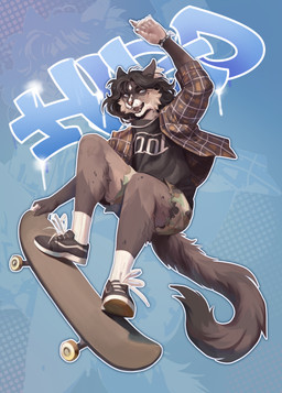 anthro biped bottomwear claws clothed clothed_anthro clothed_male clothing fingers front_view fully_clothed fully_clothed_anthro fully_clothed_male fur hair male solo tail teeth tongue topwear dannoitanart domestic_cat felid feline felis mammal 2026 absurd_res digital_drawing_(artwork) digital_media_(artwork) hi_res