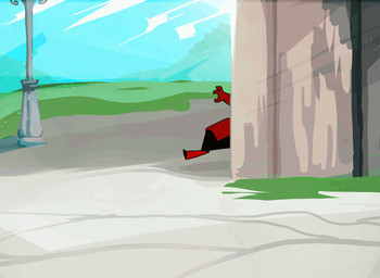 anthro black_body black_fur cape clothed clothing fur gloves green_eyes half-closed_eyes handwear holding_object holding_weapon jumping looking_at_viewer male melee_weapon narrowed_eyes outside red_cape red_clothing red_gloves red_handwear sky solo sword weapon roksim cartoon_network mao_mao:_heroes_of_pure_heart sheriff_mao_mao_mao domestic_cat felid feline felis mammal 2d_animation animated frame_by_frame hi_res