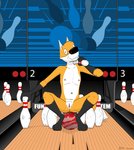 anthro bowling bowling_alley bowling_ball bowling_pin clitoris crouching female flat_chested genitals navel nipples nude presenting presenting_pussy pussy solo spread_legs spreading young young_anthro young_female campionl forest_hill tanya_locket canid canine fox mammal hi_res