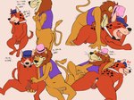 after_sex anal anthro bodily_fluids clothing collar cum duo felid gaping genital_fluids hanna-barbera hardy_har_har hat headgear headwear heart_symbol hi_res hyena leaking_cum lion lippy_the_lion lippy_the_lion_and_hardy_har_har male male/male mammal orange_body pantherine red_body sex simple_background spotted_hyena swarentaiger