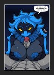 anthro areola athletic athletic_anthro athletic_female beak big_breasts black_body black_border black_feathers blue_beak blue_body blue_border blue_eyebrows blue_feathers blue_hair border breast_play breasts clothed clothing dominant dominant_female duo eyebrows faceless_character faceless_human faceless_male feathers female female_focus gradient_background grey_body grey_skin hair human_on_anthro interspecies looking_at_viewer male male/female muscular muscular_male nude nude_anthro nude_female nude_human nude_male sex simple_background solo_focus speech_bubble teasing titfuck topless topless_anthro topless_female yellow_eyes vazilior undertale_yellow martlet_(zenith_form) avian bird human mammal hi_res