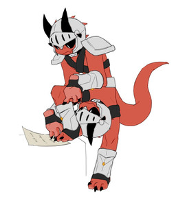 armor conjoined conjoined_at_midsection conjoined_twins duo foot_hands knight male map reading warrior pastry404 demon humanoid imp