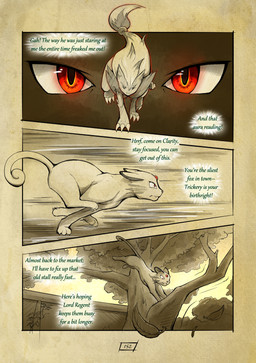 claws day eyes_closed female feral hair long_hair motion_lines outside page_number plant red_eyes running sky solo tail text thought_bubble tree truescorn nintendo pokemon pokemon_mystery_dungeon spike_chunsoft clarity_(truescorn) generation_1_pokemon generation_5_pokemon persian_(pokemon) pokemon_(species) zoroark 2025 absurd_res comic english_text hi_res huge_filesize