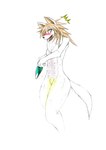 anthro blush bodily_fluids clothing female fur genital_fluids multi_nipple nipples nude omorashi open_mouth peeing solo underwear urine wet wet_clothing wet_underwear wetting white_body white_fur mttbsmn canid canine canis domestic_dog mammal hi_res