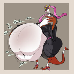 asian_clothing avian_feet belly big_belly bloated border clothing digestion digestion_noises east_asian_clothing feathered_wings feathers huge_belly hyper hyper_belly japanese_clothing kimono male orange_border overstuffed overweight overweight_male stuffing wings sinfullapis nintendo pokemon avian fezandipiti generation_9_pokemon legendary_pokemon pokemon_(species) 1:1 absurd_res hi_res
