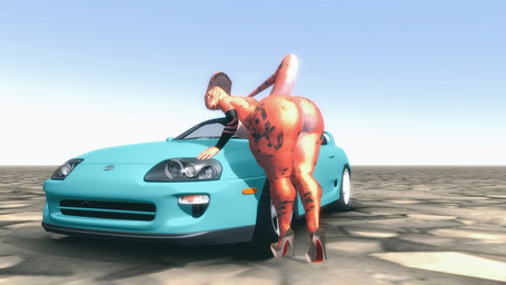 anthro arm_warmers armwear bent_over big_butt breasts butt car clothing female footwear high_heels looking_at_viewer looking_back looking_over_shoulders markings non-mammal_breasts nude outside plantigrade platform_footwear platform_heels presenting presenting_hindquarters raised_tail rear_view red_body red_skin shoes snake_hood solo standing tail thick_thighs vehicle wide_hips isazicfazbear toyota_supra reptile scalie snake 16:9 2020 3d_(artwork) digital_media_(artwork) widescreen