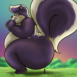 anthro big_butt butt dominant duo fur imminent_facesitting looming male male/male nude obese overweight overweight_anthro overweight_male size_difference submissive tekandprieda_(artist) the_rune_tapper malfetid_(tekandprieda) tek_(tekandprieda) mammal mephitid murid murine rat rodent skunk 1:1 digital_media_(artwork) hi_res