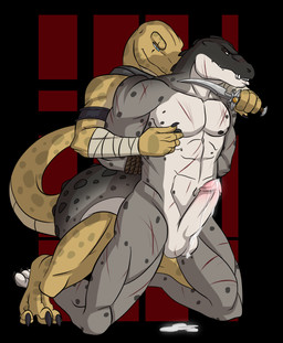 abs anal anal_penetration anthro anthro_on_anthro anthro_penetrated anthro_penetrating anthro_penetrating_anthro athletic balls bdsm bodily_fluids bondage bound claws cum cum_while_penetrated dagger dominant dominant_male duo ejaculation erection forced genital_fluids genitals hands-free holding_object holding_weapon humanoid_genitalia humanoid_penis knifepoint male male/male male_penetrated male_penetrating male_penetrating_male melee_weapon muscular muscular_male nipples nude orgasm penetration penis precum rape restraints rope rope_bondage rough_sex scales scratch sex submissive submissive_male tail threatening_with_weapon weapon zeta-la-angie ismar jordan_(dubstepotter) crocodile crocodilian dinosaur lizard prehistoric_species reptile scalie digital_media_(artwork) hi_res