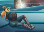 big_breasts breasts clothing female huge_breasts hyper hyper_breasts solo space r-rova ratchet_and_clank sony_corporation sony_interactive_entertainment angela_cross lombax mammal