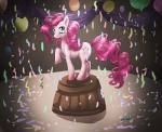 balloon blue_eyes confetti confetti_streamer cutie_mark female feral fur hair inflatable pink_body pink_fur pink_hair smile solo dream--chan friendship_is_magic hasbro my_little_pony pinkie_pie_(mlp) earth_pony equid equine horse mammal pony 2011 hi_res