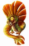 amber_eyes ambiguous_gender big_eyes capcom chibi chibity dragon european_mythology feral fin green_body green_scales hi_res monster_hunter mythological_creature mythological_scalie mythology najarala reptile scales scalie simple_background snake snake_wyvern solo tail teeth tusks western_dragon white_background wyvern