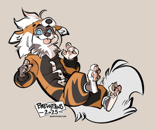 anthro barefoot clothing eyewear feet glasses kigurumi male onesie paws solo text tongue tongue_out baphypaws nintendo pokemon cooper_mordaut arcanine domestic_ferret generation_1_pokemon mammal mustelid musteline pokemon_(species) true_musteline weasel url