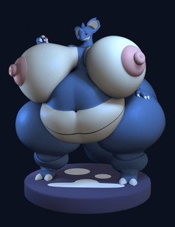 anthro belly big_belly big_breasts big_butt big_nipples big_tail blue_body breasts brown_body butt claws female hand_on_leg hand_on_thigh huge_belly huge_breasts huge_butt hyper hyper_belly hyper_butt mature_female multicolored_body nipples overweight pokeball purple_eyes simple_background slightly_chubby slightly_chubby_female smile solo tail thick_thighs two_tone_body wide_stance darkdraketom nintendo pokemon generation_1_pokemon nidoqueen pokemon_(species) 3d_(artwork) animated blender_(artwork) digital_media_(artwork) turntable_(animation)