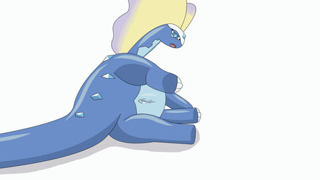breathing female feral genital_focus genitals lying on_side open_mouth rear_view shadow simple_background solo vulva white_background yourfren nintendo pokemon aurorus dinosaur fossil_pokemon generation_6_pokemon pokemon_(species) prehistoric_species reptile saurischian sauropod sauropodomorph scalie 16:9 2019 2d_animation animated digital_media_(artwork) frame_by_frame loop shaded widescreen