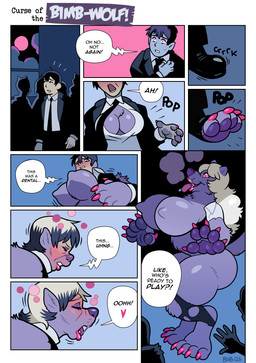 anthro big_breasts bimbo_anthro bimbofication breast_growth breasts claws clothing colored_nails digitigrade female full_moon gender_transformation growth hair hair_growth huge_breasts human_to_anthro long_hair male moon mtf_transformation nails necktie nipples paws pink_eyes shirt smile solo species_transformation text tongue tongue_out topwear torn_clothing transformation blackshirtboy mythology canid canine human mammal mythological_canine mythological_creature werecanid werecanine werecreature werewolf absurd_res comic english_text hi_res