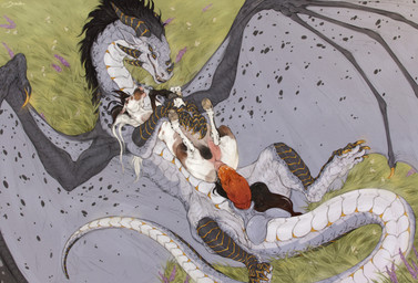 animal_genitalia animal_penis animal_vulva anus balls blue_eyes bodily_fluids claws duo equine_genitalia equine_vulva erection feet female feral flower fur genital_fluids genitals grass green_eyes grey_body grey_scales heterochromia holding_another hooves horn interspecies lavender_(flower) leaking_precum long_tail lying male mane membrane_(anatomy) membranous_wings multicolored_body multicolored_fur multicolored_mane multicolored_scales muscular muscular_feral muscular_male on_back outside penetration penis plant precum ridges scales sheath size_difference spots spotted_wings spread_wings tail tailbutt teats teeth udders vulva white_body white_fur wings yellow_eyes scarlanya mythology dragon equid equine horse mammal mythological_creature mythological_scalie scalie 2026 absurd_res colored hi_res shaded