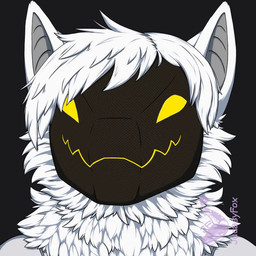 anthro ears_up fur glitch hair looking_at_viewer machine male mouth_shot open_mouth short_hair solo throat tongue tongue_out white_body white_fur white_hair yellow_eyes yellow_insides yellow_tongue judasyfox protogen 1:1 2d_animation animated motion_tweening no_sound short_playtime video
