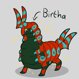antennae_(anatomy) big_breasts breasts bright_colors colored_nails female looking_at_viewer nails obese obese_female obese_taur overweight overweight_female overweight_taur red_body solo sparkles pixiecatsupreme nintendo pokemon birtha_(pixiecatsupreme) fan_character arthropod generation_5_pokemon insect pokemon_(species) scolipede shiny_pokemon taur 1:1 clip_studio_paint_(artwork) colored digital_media_(artwork) hi_res line_art
