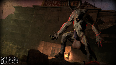 animal_genitalia animal_penis balls big_balls big_penis bodily_fluids claws cum cum_on_penis erection feral genital_fluids genitals horn looking_at_viewer male nude penis precum semi-anthro solo spread_arms standing tail ihavetwotwo fallout microsoft cayne_(fallout_mod) deathclaw scalie 16:9 3d_(artwork) 4k absurd_res digital_media_(artwork) hi_res source_filmmaker_(artwork) widescreen