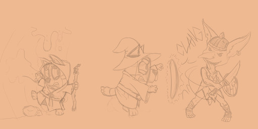 ambiguous_gender anthro armor asparagus barrier clothing ear_piercing ear_ring female food group hat headgear headwear helmet leg_wrap mage_robe magic magic_user melee_weapon piercing plant ring_piercing shield shortsword slime sound_effects stuck_in_slime sword trio vegetable weapon wizard_hat wizard_robe comjuke bluey_(series) bingo_heeler bluey_heeler australian_cattle_dog canid canine canis cattledog domestic_dog goblin herding_dog mammal pastoral_dog absurd_res hi_res sketch sibling_(lore) sister_(lore) sisters_(lore)