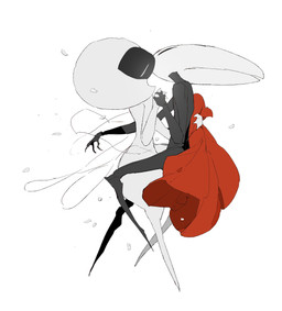 anthro biped black_body black_eyes cloak clothing duo female female/female hand_holding hand_on_back holding_partner intimate kissing mouthless narrowed_eyes nude nude_female petals red_cloak red_clothing side_view simple_background string undressed white_background white_body white_eyes justdog hollow_knight:_silksong hollow_knight_(franchise) team_cherry hornet_(hollow_knight) lace_(hollow_knight:_silksong) arthropod humanoid insect 2026 absurd_res digital_drawing_(artwork) digital_media_(artwork) hi_res