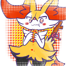 ambiguous_anthro ambiguous_gender anthro biped blush blush_stickers bow_ribbon dipstick_tail dutch_angle eating eating_food eating_meat food front_view hot_dog markings meat messy_eater mouth_closed object_in_tail puffed_cheeks simple_background snout solo sparkles sparkling_eyes standing stick stick_in_tail tail tail_markings annyui0611 nintendo pokemon braixen canid generation_6_pokemon mammal pokemon_(species) 1:1 2024 digital_drawing_(artwork) digital_media_(artwork) hi_res portrait three-quarter_portrait