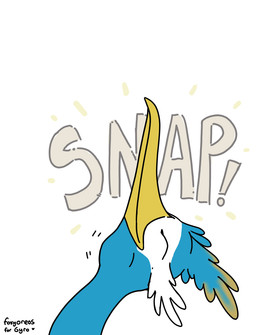 ambiguous_gender ambiguous_prey beak blue_body facial_markings feathered_crest feathers feral feral_pred green_eyes head_crest head_markings larger_pred male markings mask_(marking) neck_bulge open_beak open_mouth oral_vore size_difference swallowing vore white_markings yellow_markings conditional_dnp foxyoreos nintendo pokemon fan_character thunk_(gyro) avian cramorant generation_8_pokemon pokemon_(species) animated portrait