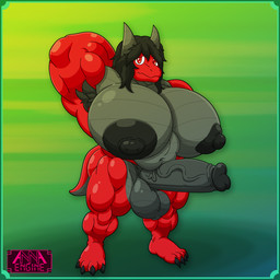 4_toes abstract_background anthro areola armpit_hair balls barazoku barefoot biceps big_areola big_balls big_breasts big_muscles big_nipples big_penis black_areola black_hair black_nipples body_hair breasts claws erection feet flexing flexing_bicep flexing_muscles flustered foreskin genitals grey_body grey_horn grey_penis grey_scales grey_tail gynomorph hair hand_behind_head hand_on_hip horn huge_breasts huge_muscles humanoid_genitalia humanoid_penis intersex long_hair looking_at_viewer multicolored_body multicolored_scales multicolored_tail musclegut muscular muscular_anthro muscular_arms muscular_gynomorph muscular_intersex muscular_legs muscular_thighs nipples nude penis pose red_body red_eyes red_scales red_tail retracted_foreskin saggy_balls scales shy simple_background small_tail solo standing tail toe_claws toes two_tone_body two_tone_scales two_tone_tail vein veiny_penis annaengine mythology dragon mythological_creature mythological_scalie scalie 1:1 absurd_res digital_drawing_(artwork) digital_media_(artwork) hi_res busty_boy_(lore) male_(lore)