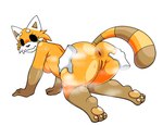 anthro anus big_butt big_tail bodily_fluids butt doggystyle dripping_wet female from_behind_position fur genitals holding_butt looking_at_viewer musk orange_body orange_fur paws rear_view sex slightly_chubby slightly_chubby_female smile smiling_at_viewer sweat sweatdrop sweaty_butt sweaty_genitalia tail beasheep7 aggretsuko sanrio retsuko ailurid mammal red_panda