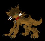 alpha_channel anthro brown_body brown_fur brown_hair claws collar cute_expression cute_eyes deishun fan_character feather_earring feathers fur green_eyes hair kingdom_hearts male monster solo spines square_enix tail zarjhan_mary