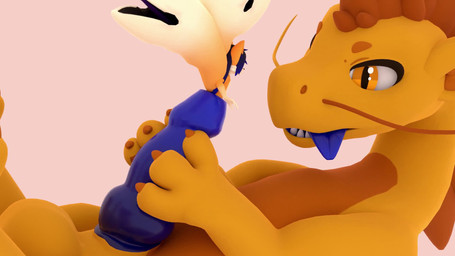 anthro balls blue_penis blue_tongue cock_vore duo feral genitals lying male male/male micro micro_prey on_back penile penis tail tail_mouth tongue tongue_out unusual_anatomy unusual_tail vore kris-kawaii mythology canid canine dragon eastern_dragon fox mammal mythological_creature mythological_scalie scalie 16:9 3d_(artwork) 3d_animation animated digital_media_(artwork) hi_res no_sound short_playtime video widescreen