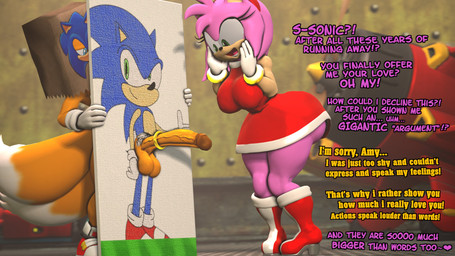 accessory aircraft airplane anthro bag bag_over_head balls big_butt big_penis boots breasts butt clothed clothing cock_ring deception dialogue drawing_(object) dress duo erection female footwear fur genitals gloves green_eyes hair handwear humanoid_genitalia humanoid_penis jewelry looking_at_genitalia looking_at_penis male male/female open_mouth paper_bag penis penis_accessory penis_jewelry pink_body shoes standing tail teeth text vehicle vein sarah_dellen sega sonic_the_hedgehog_(series) amy_rose miles_prower sonic_the_hedgehog canid canine eulipotyphlan fox hedgehog mammal 16:9 3d_(artwork) 4k absurd_res digital_media_(artwork) english_text hi_res source_filmmaker_(artwork) widescreen