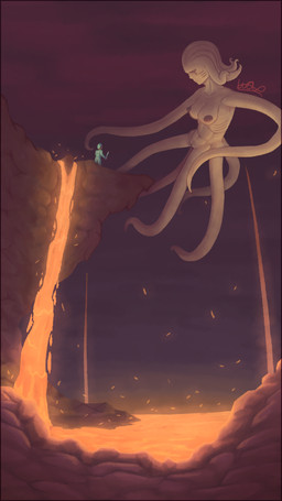ambiguous_gender armor blue_armor blue_sword breasts cliff diamond_armor diamond_sword duo extreme_size_difference eyes_closed female genitals human_skin lava lavafall macro nipples pale_skin pseudo_hair rock size_difference tentacle_arms tentacle_hair tentacle_legs tentacles the_nether_(minecraft) vulva warewolf_(artist) microsoft minecraft mojang xbox_game_studios ghast_(minecraft) human humanoid mammal 9:16 hi_res signature