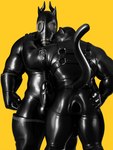 abs accessory anal anal_penetration anal_sheath anthro anus armwear back_muscles balls barazoku bdsm biceps black_latex butt buttplug claws clothing cock_ring cock_sheath dildo dildo_in_ass dildo_insertion dominant duo elbow_gloves erection finger_claws fullbody_suit gas_mask genitals glistening glistening_clothing gloves hand_on_butt hand_on_shoulder handwear harness headgear headwear hood horn hose jewelry latex latex_clothing latex_headwear latex_hood latex_skinsuit lgbt_pride looking_at_viewer male male/male mask muscular muscular_dom muscular_male muscular_sub nude object_in_ass pecs penetrable_plug penetrable_sex_toy penetration penis penis_accessory penis_jewelry plug_(sex_toy) presenting presenting_anus sex_toy sex_toy_in_ass sex_toy_insertion simple_background skinsuit spread_anus spreading standing submissive tail tight_clothing tunnel_plug vein veiny_penis wearing_mask yellow_background takahirosi o_(takahirosi) taika_(nekoritaika) canid canine felid mammal pantherine tiger 2021 hi_res