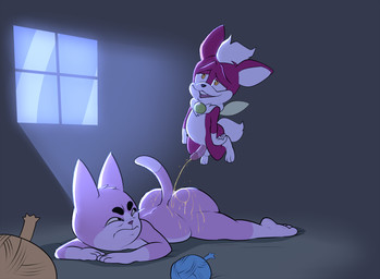 amber_eyes annoyed anthro anthro_on_anthro balls big_butt bodily_fluids butt dipstick_tail duo erection fur genital_fluids genitals golden_shower hair humanoid_genitalia humanoid_penis levitating looking_pleasured lying male male/male markings on_front open_mouth peeing penis pink_body pink_fur pink_penis purple_body purple_fur tail tail_markings urine urine_on_butt urine_stream watersports white_body white_fur white_hair wings yarn yellow_eyes conditional_dnp erobos sega sonic_the_hedgehog_(series) sonic_unleashed chip_(sonic) roz_(erobos) canid canine canis chihuahua domestic_cat domestic_dog felid feline felis gaia mammal toy_dog