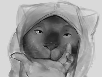 anthro bedroom_eyes duo female finger_fetish finger_in_mouth finger_play finger_suck fingers hood looking_at_viewer male male/female melanistic mouth_play narrowed_eyes seductive sucking doctordj microsoft the_elder_scrolls the_elder_scrolls_online khamira felid feline human khajiit mammal pantherine monochrome