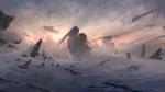 clothed clothing cloud crook day detailed_background duo footsteps horn ice icicle landscape light light_beam male outside robe sculpture sky snow staff standing statue sunbeam sunlight walking_stick themefinland mythology phyn dragon mythological_creature mythological_scalie scalie wingless_dragon 16:9 2019 digital_media_(artwork) hi_res widescreen