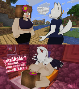 anthro breasts butt dialogue female genitals jenny_belle male penis sex text moorsheadfalling beat_banger bunfan_games microsoft minecraft mojang xbox_game_studios protagonist_(beat_banger) 3d_(artwork) comic digital_media_(artwork) english_text hi_res