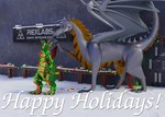 bound christmas_decorations christmas_lights door duo fence feral green_body green_scales grey_body grey_scales holidays horn male red_eyes scales sign silver_body snow standing tail text wings rangarig christmas european_mythology mythology greldon rangarig_rex dragon mythological_creature mythological_scalie scalie western_dragon 2021 3d_(artwork) digital_media_(artwork) english_text hi_res