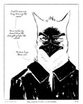 beak black_clothing black_coat black_topwear border clothing coat collar dialogue emotional male neck_tuft sad simple_background solo speech_bubble topwear tuft white_background sharkinthepark maccaw_(sharkinthepark) avian bird owl 2025 absurd_res black_and_white comic hi_res monochrome