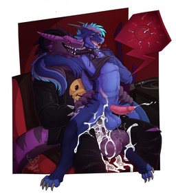 amplifier anal anal_penetration anthro anthro_on_anthro anthro_penetrated anthro_penetrating anthro_penetrating_anthro balls bass_guitar biped black_hair blue_body blue_fur bodily_fluids claws clothing collar cum cum_in_ass cum_inside cum_while_penetrated drooling duo erection fur genital_fluids genitals guitar hair horn impregnation inside jacket looking_pleasured male male/male male_impregnation male_penetrated male_penetrating male_penetrating_male musical_instrument open_mouth penetration penile penile_penetration penis penis_in_ass pink_penis plucked_string_instrument purple_body purple_eyes purple_fur saliva sex smiley_face spiked_collar spikes string_instrument tail teeth tongue tongue_out topwear conop-8888 mythology earthstorm demon dragon mythological_creature mythological_scalie scalie 2021 hi_res