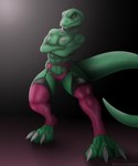 3_toes abs anthro breasts claws clothing feet female garter_belt garter_straps legwear muscular nipples non-mammal_nipples nude pose solo stockings thick_thighs toes rahir reptile scalie snake 5:6 digital_media_(artwork) hi_res