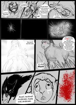 anal anal_penetration anal_vore asphyxiation blasphemy blood bodily_fluids bone comic_panel darkness death dominant_mother dream duo female female/female feral gore grass hallucination masturbation penetration plant profanity scared skeleton skull suffering tears_of_fear tentacles text vore x-ray_view young foxxxiny90 shub-niggurath_(h.p._lovecraft) bovid caprine demon humanoid mammal sheep absurd_res comic english_text hi_res mother_(lore) parent_(lore)